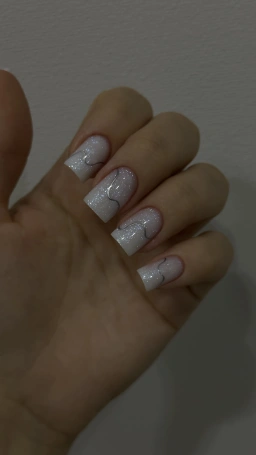 Гель Si «CRYSTAL» #01 для наращивания и моделирования ногтей с шиммером