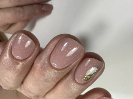 Гель Si «POWDER OPAL» для наращивания и моделирования ногтей с шиммером, опаловый