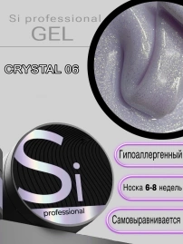 Гель Si «CRYSTAL» #06 для наращивания и моделирования ногтей с шиммером