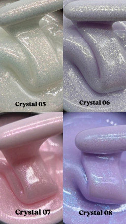 Гель Si «CRYSTAL» #07 для наращивания и моделирования ногтей с шиммером