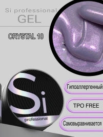 Гель Si «CRYSTAL» #10 для наращивания и моделирования ногтей с шиммером