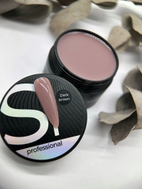 Гель Si «DARK BROWN» для наращивания и моделирования ногтей