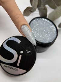 Гель Si «DIAMOND» #02 для наращивания и моделирования ногтей с поталью
