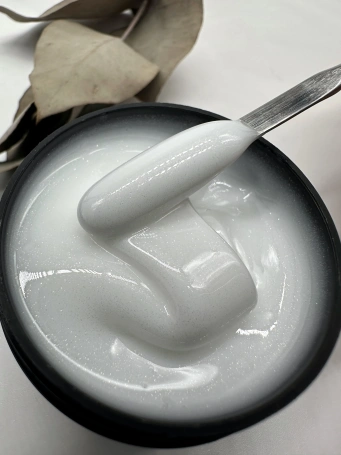 Гель Si «MILK OPAL» для наращивания и моделирования ногтей с шиммером, опаловый