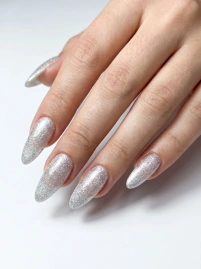 Гель Si «OPAL SILVER» #01 для наращивания и моделирования ногтей с шиммером