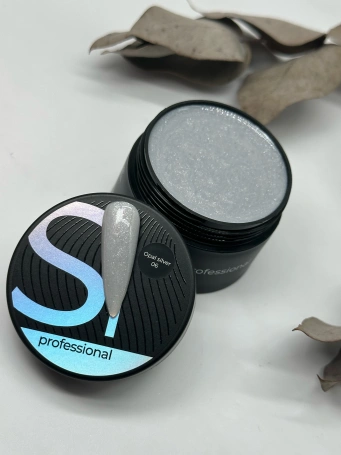Гель Si «OPAL SILVER» #06 для наращивания и моделирования ногтей с шиммером