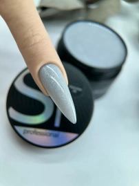 Гель Si «OPAL SILVER» #06 для наращивания и моделирования ногтей с шиммером