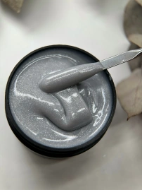 Гель Si «OPAL SILVER» #06 для наращивания и моделирования ногтей с шиммером