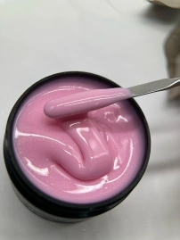 Гель Si «PINK OPAL» для наращивания и моделирования ногтей с шиммером, опаловый
