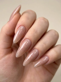 Гель Si «BEIGE OPAL» для наращивания и моделирования ногтей с шиммером, опаловый