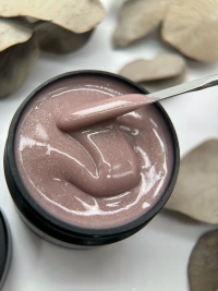 Гель Si «BEIGE OPAL» для наращивания и моделирования ногтей с шиммером, опаловый