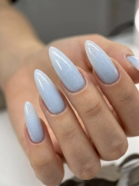 Гель Si «BLUE OPAL» для наращивания и моделирования ногтей с шиммером, опаловый