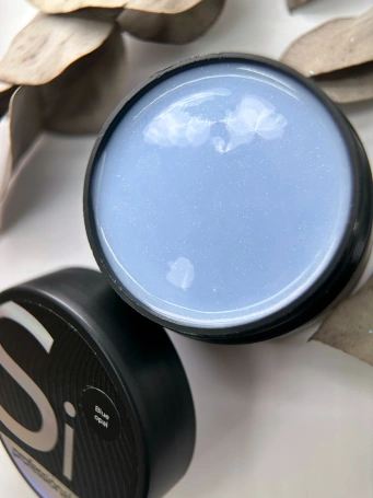 Гель Si «BLUE OPAL» для наращивания и моделирования ногтей с шиммером, опаловый