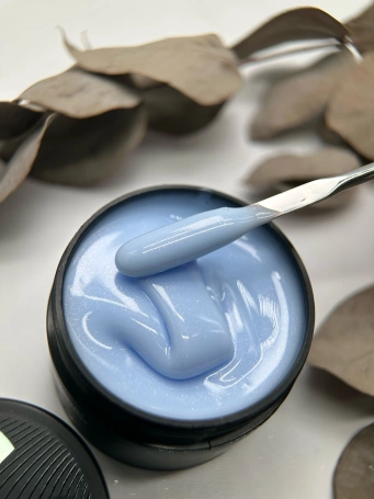 Гель Si «BLUE OPAL» для наращивания и моделирования ногтей с шиммером, опаловый